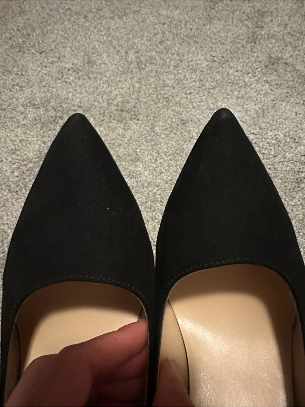 Tommy Hilfiger Black Pointed Toe Suede Pumps - Picture 6 of 7